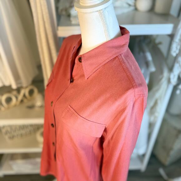 Erin London sz. Medium 100% silk pantsuit coastal,summer, demure 2-pc #3717, 18 - Picture 3 of 13